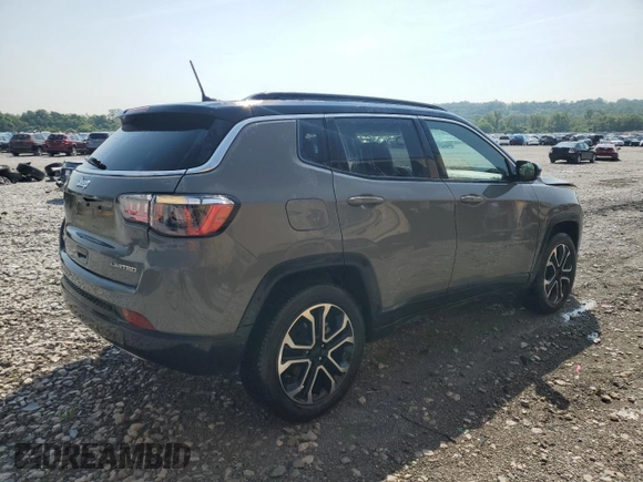 2023 Jeep Compass Limited z VIN 3C4NJDCN9PT565488, wystawiony jako Copart lot #59943685 z przebiegiem 61 706 mil mil oraz Czysty tytuł • Clean title. Historia ofert i sprzedaży dostępna na DreamBid. Obrazek 3.