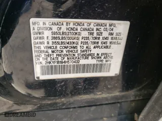 2004 Honda Pilot LX with VIN 2HKYF18194H570432, listed as a Copart auction lot 45927165 with 203,443 mi miles and Non Repairable. Bid and sale history available at carsss.com. Image 20.