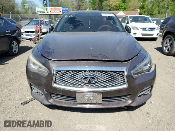 2015 Infiniti Q50 Premium with VIN JN1BV7AP0FM339781, listed as a Copart auction lot 53658315 with 179,703 mi miles and Salvage Title. Bid and sale history available at carsss.com. Image 5.