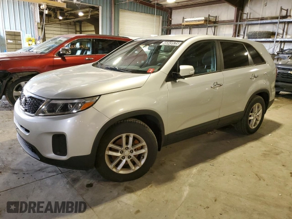 2014 Kia Sorento LX with VIN 5XYKT3A60EG460197, listed as a Copart auction lot 46849535 with 103,949 mi miles and Clean Title. Bid and sale history available at DreamBid. Image 1.