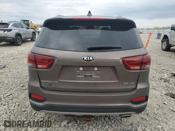 2019 Kia Sorento EX with VIN 5XYPHDA53KG502278, listed as a Copart auction lot 56567525 with 108,409 mi miles and Salvage title. Bid and sale history available at DreamBid. Image 6.