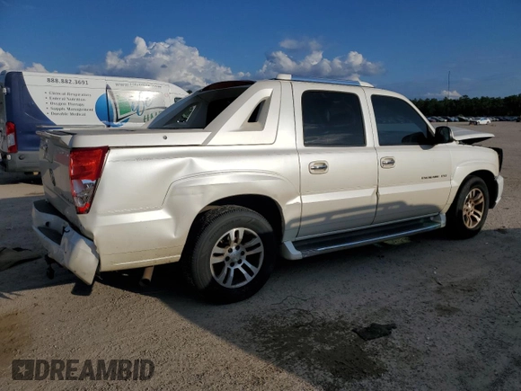 2003 Cadillac Escalade EXT with VIN 3GYEK63N63G160100, listed as a Copart auction lot 69054294 with 0 mi miles and Salvage Title. Bid and sale history available at carsss.com. Image 3.
