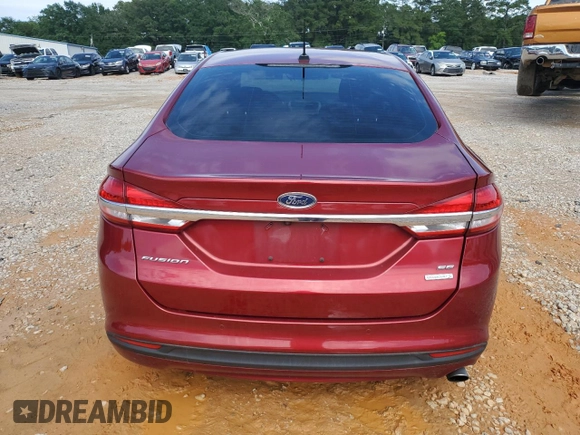 2017 Ford Fusion SE with VIN 3FA6P0HD0HR332955, listed as a Copart auction lot 58536145 with 43,064 mi miles and Salvage title. Bid and sale history available at DreamBid. Image 6.