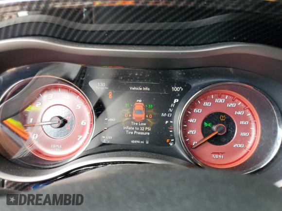 2015 Dodge Charger SRT Hellcat z VIN 2C3CDXL95FH836383, wystawiony jako Copart lot #69593084 z przebiegiem 48 494 mil mil oraz Szkoda całkowita • Salvage title. Historia ofert i sprzedaży dostępna na DreamBid. Obrazek 9.