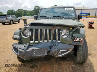 2021 Jeep Wrangler Unlimited Sahara with VIN 1C4HJXEN5MW591989, listed as a Copart auction lot 57535645 with 80,923 mi miles and Salvage title. Bid and sale history available at DreamBid. Image 5.