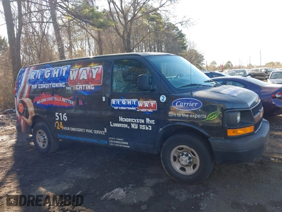 2015 Chevrolet Express Cargo Van with VIN 1GCWGFCF7F1281970, listed as a IAAI auction lot 41898214 with 145,078 mi miles. Bid and sale history available at carsss.com. Image 13.