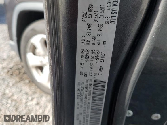2020 Jeep Compass Latitude with VIN 3C4NJCBB4LT102217, listed as a Copart auction lot 59883755 with 56,257 mi miles and Non repairable. Bid and sale history available at DreamBid. Image 13.