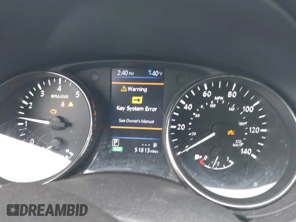 2019 Nissan Rogue SL with VIN 5N1AT2MV2KC782750, listed as a IAAI auction lot 41898380 with 51,813 mi miles. Bid and sale history available at carsss.com. Image 7.