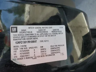 2007 Chevrolet Tahoe LT с VIN 1GNFC13017R109647, выставлен на аукционе Copart как лот 42460135 с пробегом 197 566 миль миль и Чистый • Clean title. История ставок и продаж доступна на DreamBid. Изображение 13.
