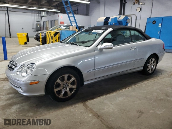 2004 Mercedes-Benz CLK 320 with VIN WDBTK65G54T005178, listed as a Copart auction lot 58312605 with 101,127 mi miles and Salvage title. Bid and sale history available at DreamBid. Image 1.