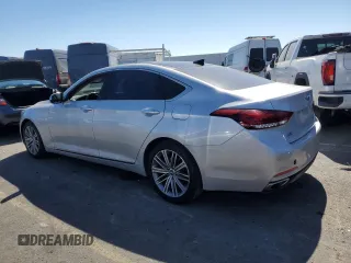 2018 Genesis G80 3.8L with VIN KMHGN4JE1JU239080, listed as a Copart auction lot 71615514 with 87,883 mi miles and Salvage Title. Bid and sale history available at carsss.com. Image 2.