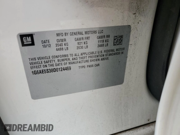 2013 Cadillac ATS Premium z VIN 1G6AE5S38D0124469, wystawiony jako Copart lot #86371024 z przebiegiem Nie podano mil oraz Szkoda całkowita • Salvage title. Historia ofert i sprzedaży dostępna na DreamBid. Obrazek 14.