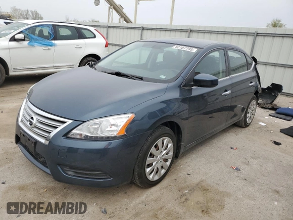 2013 Nissan Sentra SV with VIN 3N1AB7AP1DL754426, listed as a Copart auction lot 52107795 with 51,817 mi miles and Salvage Title. Bid and sale history available at DreamBid. Image 1.