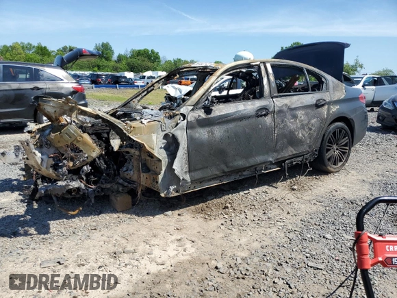 2017 BMW 5 Series 530i xDrive with VIN WBAJA7C38HG903867, listed as a Copart auction lot 56482145 with Not provided miles and Salvage title. Bid and sale history available at DreamBid. Image 1.