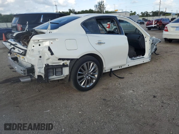 2024 Infiniti Q50 Red Sport 400 with VIN JN1FV7DP5RM660054, listed as a Copart auction lot 80752794 with Not Provided miles and Non Repairable. Bid and sale history available at DreamBid. Image 3.
