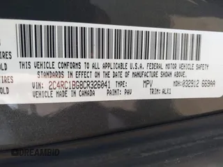 2012 Chrysler Town & Country Touring with VIN 2C4RC1BG8CR326041, listed as a IAAI auction lot 42137341 with 112,026 mi miles. Bid and sale history available at carsss.com. Image 9.