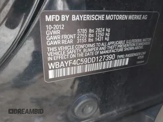 2013 BMW 7 Series 740Li xDrive с VIN WBAYF4C59DD127390, выставлен на аукционе IAAI как лот 42083517 с пробегом 202 202 миль миль и . История ставок и продаж доступна на DreamBid. Изображение 9.