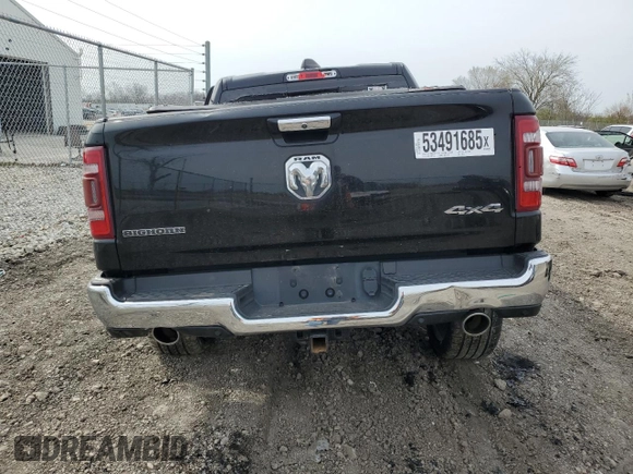 2019 Ram 1500 Big Horn with VIN 1C6SRFFT4KN778835, listed as a Copart auction lot 53491685 with Not provided miles and Non repairable. Bid and sale history available at DreamBid. Image 6.