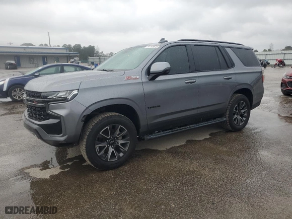 2021 Chevrolet Tahoe Z71 with VIN 1GNSKPKD5MR304512, listed as a Copart auction lot 44765675 with 84,197 mi miles and Salvage Title. Bid and sale history available at carsss.com. Image 1.
