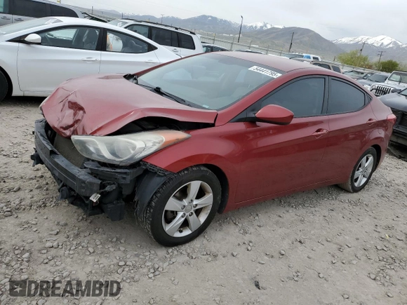 2013 Hyundai Elantra Limited with VIN 5NPDH4AE4DH347125, listed as a Copart auction lot 54441795 with 172,746 mi miles and Salvage Title. Bid and sale history available at DreamBid. Image 1.