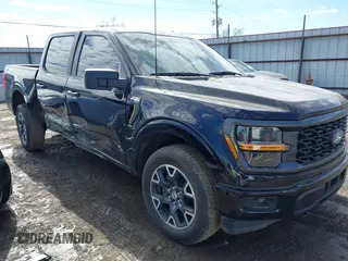 2024 Ford F-150 STX with VIN 1FTEW2LP4RKE73748, listed as a IAAI auction lot 41604796 with 9,609 mi miles and . Bid and sale history available at carsss.com. Image 1.