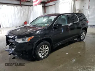 2018 Chevrolet Traverse LS with VIN 1GNEVFKW3JJ142132, listed as a Copart auction lot 41777725 with 126,104 mi miles and Salvage Title. Bid and sale history available at carsss.com. Image 1.