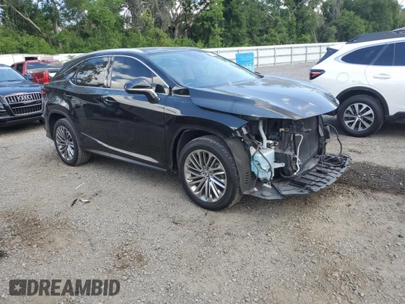 2021 Lexus RX 350 with VIN 2T2JZMDA7MC303675, listed as a Copart auction lot 57057835 with 66,643 mi miles and Salvage title. Bid and sale history available at DreamBid. Image 4.