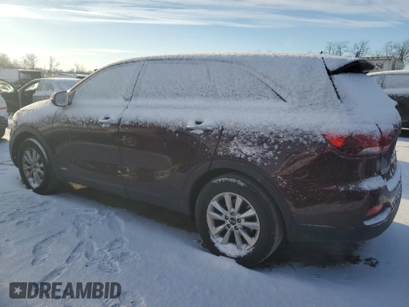 2019 Kia Sorento LX with VIN 5XYPGDA58KG475467, listed as a Copart auction lot 43527405 with 124,337 mi miles and Salvage Title. Bid and sale history available at carsss.com. Image 2.