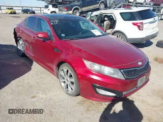 2013 Kia Optima SX with VIN 5XXGR4A62DG245708, listed as a IAAI auction lot 41845421 with 151,494 mi miles. Bid and sale history available at carsss.com. Image 1.