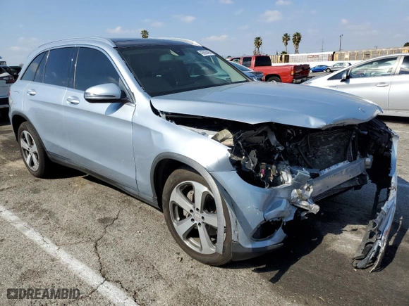2017 Mercedes-Benz GLC with VIN WDC0G4JB4HF115786, listed as a Copart auction lot 43592495 with 83,687 mi miles and Salvage Title. Bid and sale history available at carsss.com. Image 4.