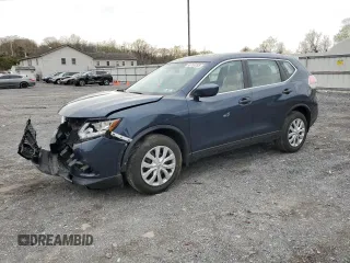 2016 Nissan Rogue S with VIN KNMAT2MV1GP602792, listed as a Copart auction lot 52709285 with 47,308 mi miles and Salvage Title. Bid and sale history available at carsss.com. Image 1.