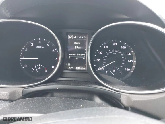 2017 Hyundai Santa Fe Sport 2.0T Ultimate with VIN 5XYZWDLA9HG385419, listed as a IAAI auction lot 41344928 with 88,346 mi miles. Bid and sale history available at carsss.com. Image 7.