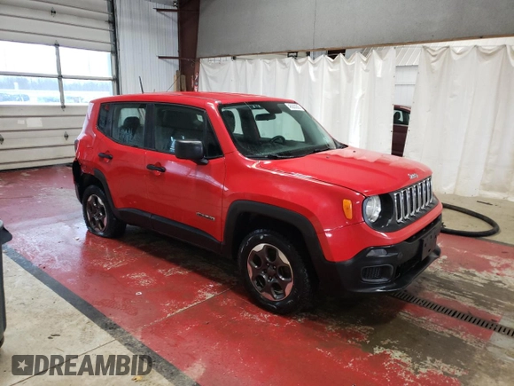 2016 Jeep Renegade Sport with VIN ZACCJBAW3GPC86911, listed as a Copart auction lot 46938265 with 91,630 mi miles and Salvage Title. Bid and sale history available at DreamBid. Image 4.