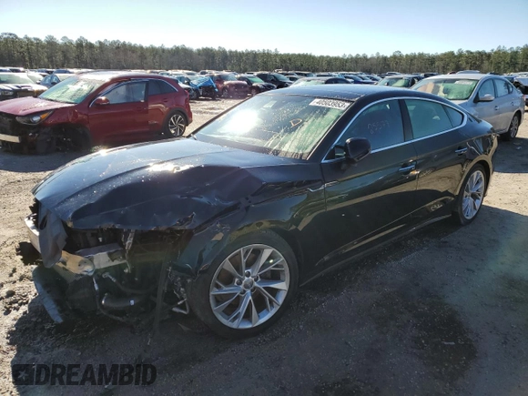 2021 Audi A5 Sportback Premium with VIN WAUABCF58MA006581, listed as a Copart auction lot 40503953 with 25,577 mi miles. Bid and sale history available at carsss.com. Image 1.