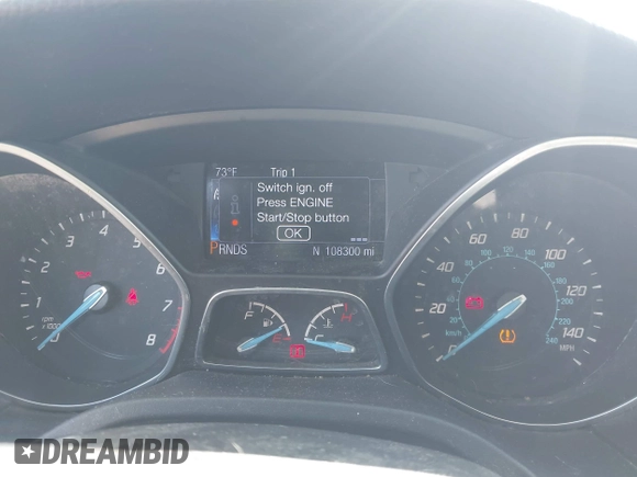 2013 Ford Focus Titanium with VIN 1FADP3J22DL106166, listed as a IAAI auction lot 42233351 with 108,300 mi miles and . Bid and sale history available at carsss.com. Image 7.