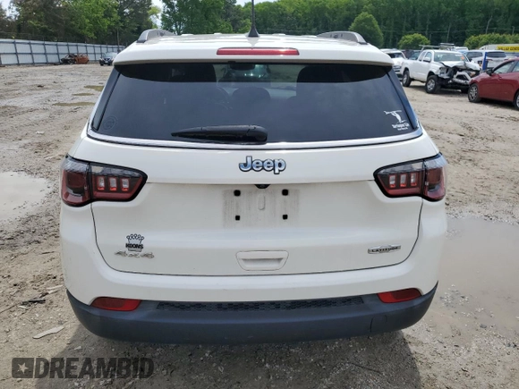 2018 Jeep Compass Latitude with VIN 3C4NJDBB8JT150225, listed as a Copart auction lot 57790945 with 75,772 mi miles and Salvage title. Bid and sale history available at DreamBid. Image 6.