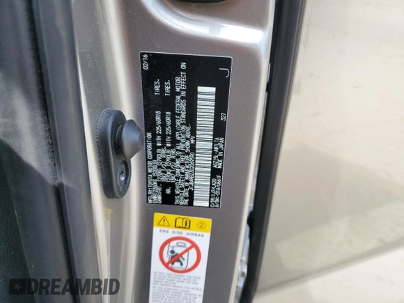 2016 Lexus NX 200t with VIN JTJBARBZ3G2069590, listed as a Copart auction lot 53570075 with 133,697 mi miles and Salvage Title. Bid and sale history available at DreamBid. Image 13.