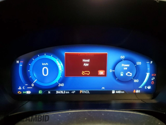 2021 Ford Escape Titanium Hybrid с VIN 1FMCU9DZ6MUA53908, выставлен на аукционе Copart как лот 85946674 с пробегом 31 476 миль миль и Списание • Salvage title. История ставок и продаж доступна на DreamBid. Изображение 9.