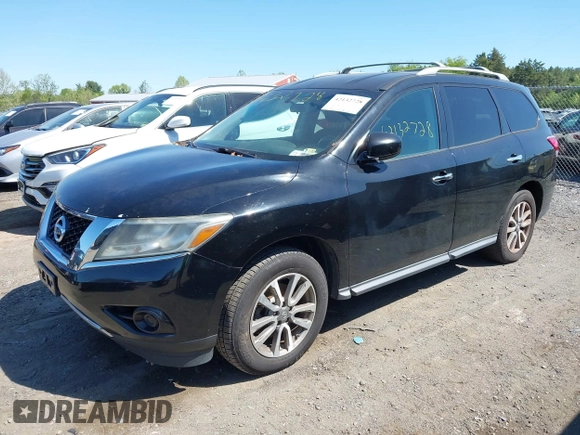 2013 Nissan Pathfinder S with VIN 5N1AR2MM4DC626749, listed as a IAAI auction lot 42132728 with 197,237 mi miles. Bid and sale history available at carsss.com. Image 2.