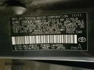 2011 Toyota Prius I with VIN JTDKN3DU4B5362086, listed as a Copart auction lot 53468955 with 181,917 mi miles and Salvage Title. Bid and sale history available at carsss.com. Image 12.
