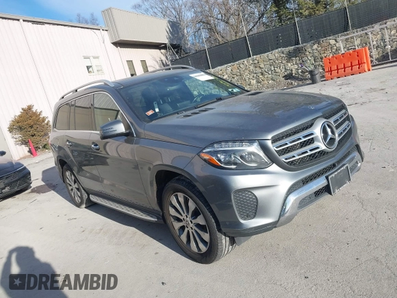 2018 Mercedes-Benz GLS with VIN 4JGDF6EE7JB098694, listed as a IAAI auction lot 41294697 with 104,807 mi miles. Bid and sale history available at carsss.com. Image 1.