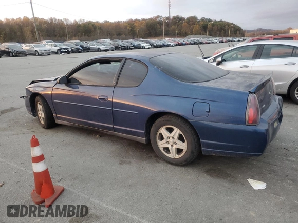 2004 Chevrolet Monte Carlo LS with VIN 2G1WW12E849393449, listed as a Copart auction lot 78383194 with 285,955 mi miles and Salvage Title. Bid and sale history available at carsss.com. Image 2.