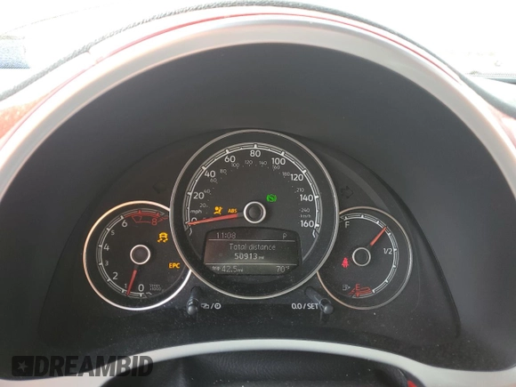 2018 Volkswagen Beetle S with VIN 3VW5DAAT7JM516764, listed as a Copart auction lot 49883765 with 50,913 mi miles and Salvage Title. Bid and sale history available at DreamBid. Image 9.