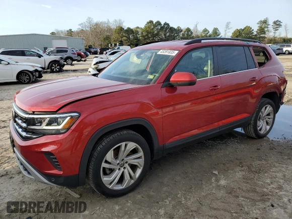2021 Volkswagen Atlas SE z VIN 1V2HP2CA1MC540023, wystawiony jako Copart lot #45391835 z przebiegiem 63 372 mil mil oraz Szkoda całkowita • Salvage title. Historia ofert i sprzedaży dostępna na DreamBid. Obrazek 1.