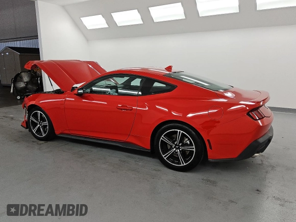 2024 Ford Mustang EcoBoost с VIN 1FA6P8TH9R5120729, выставлен на аукционе Copart как лот 60975075 с пробегом 24 427 миль миль и Списание • Salvage title. История ставок и продаж доступна на DreamBid. Изображение 2.