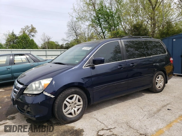 2007 Honda Odyssey EX with VIN 5FNRL38477B101619, listed as a Copart auction lot 54134505 with 129,468 mi miles and Clean title. Bid and sale history available at DreamBid. Image 1.