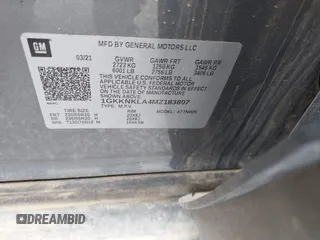 2021 GMC Acadia SLE z VIN 1GKKNKLA4MZ183807, wystawiony jako IAAI lot #42331798 z przebiegiem 120 721 mil mil oraz . Historia ofert i sprzedaży dostępna na DreamBid. Obrazek 9.