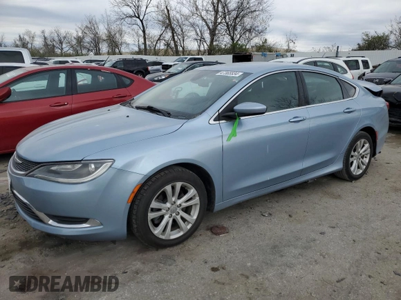 2015 Chrysler 200 Limited with VIN 1C3CCCAB6FN676281, listed as a Copart auction lot 47365534 with 115,016 mi miles and Salvage Title. Bid and sale history available at carsss.com. Image 1.