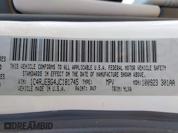 2018 Jeep Grand Cherokee Limited with VIN 1C4RJEBG4JC181745, listed as a IAAI auction lot 42085315 with 81,533 mi miles and . Bid and sale history available at DreamBid. Image 9.