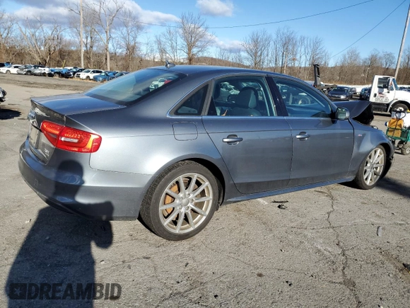 2014 Audi A4 Premium Plus with VIN WAUHFAFLXEN004590, listed as a Copart auction lot 78454804 with 133,916 mi miles and Salvage title. Bid and sale history available at DreamBid. Image 3.